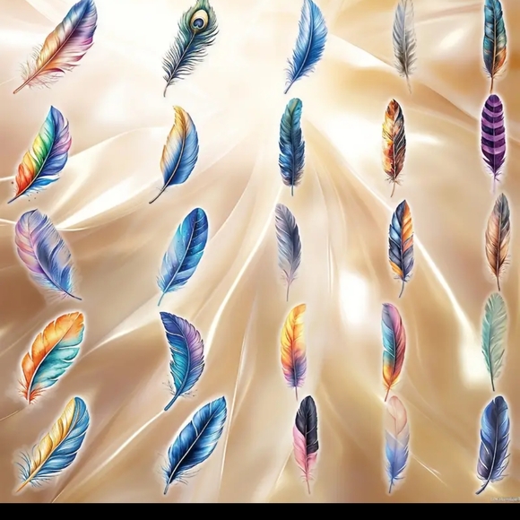 Colorful Feather Sticker‎ Set - Picture 2 of 7